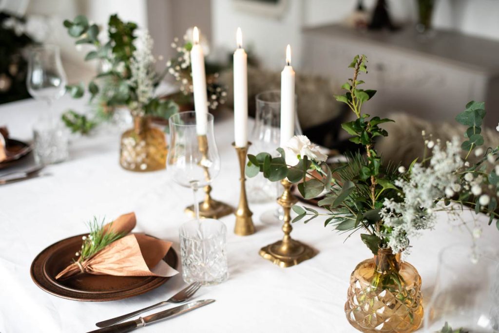 Julebord i naturlig stil - www.vangelyst.dk